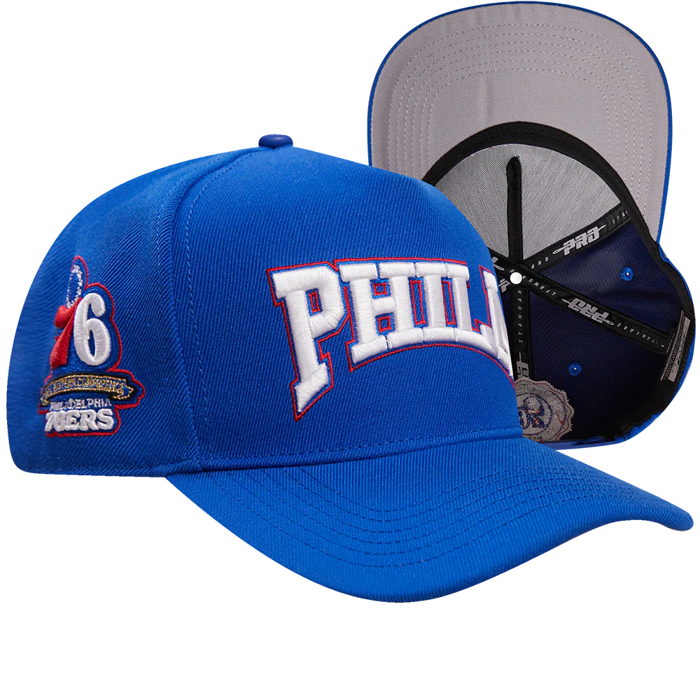 NBA PHILADELPHIA 76ERS CREST EMBLEM UNISEX DAD HAT (ROYAL BLUE) - Image 7