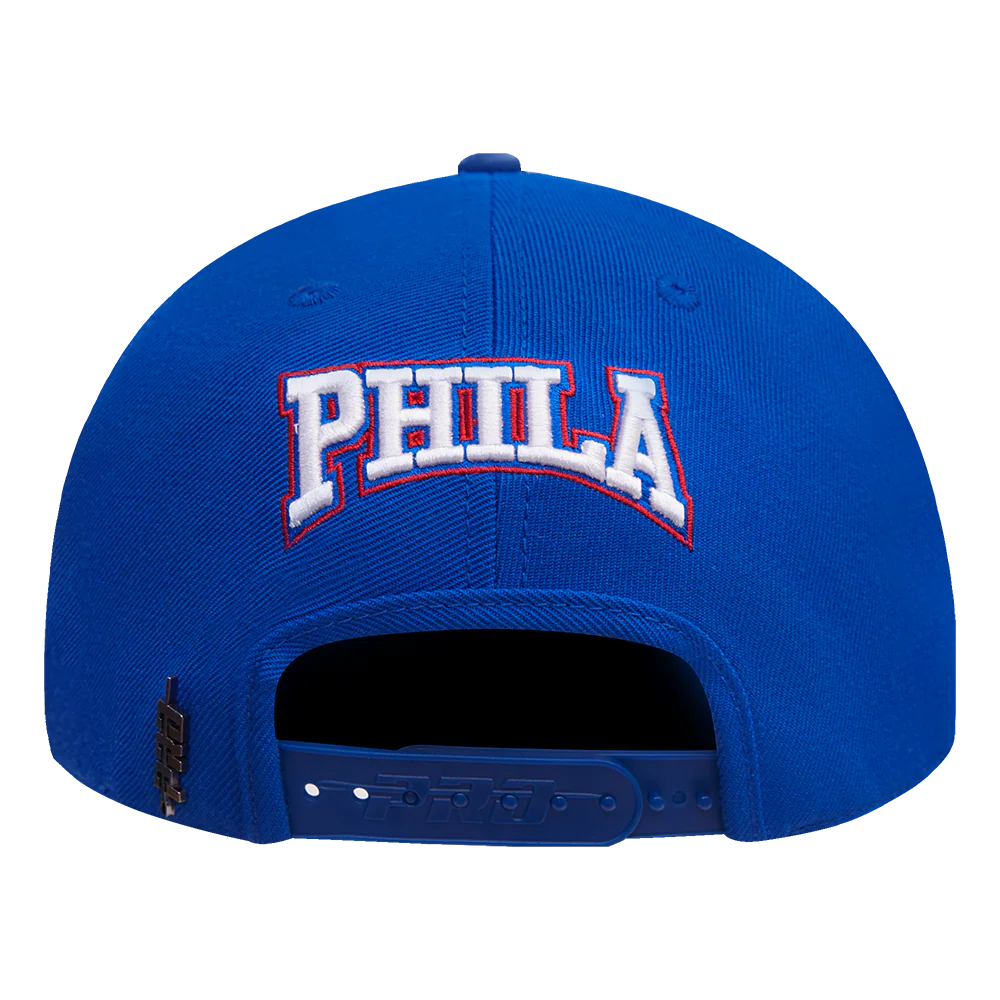 NBA PHILADELPHIA 76ERS CREST EMBLEM WOOL SNAPBACK HAT (ROYAL BLUE) - Image 5
