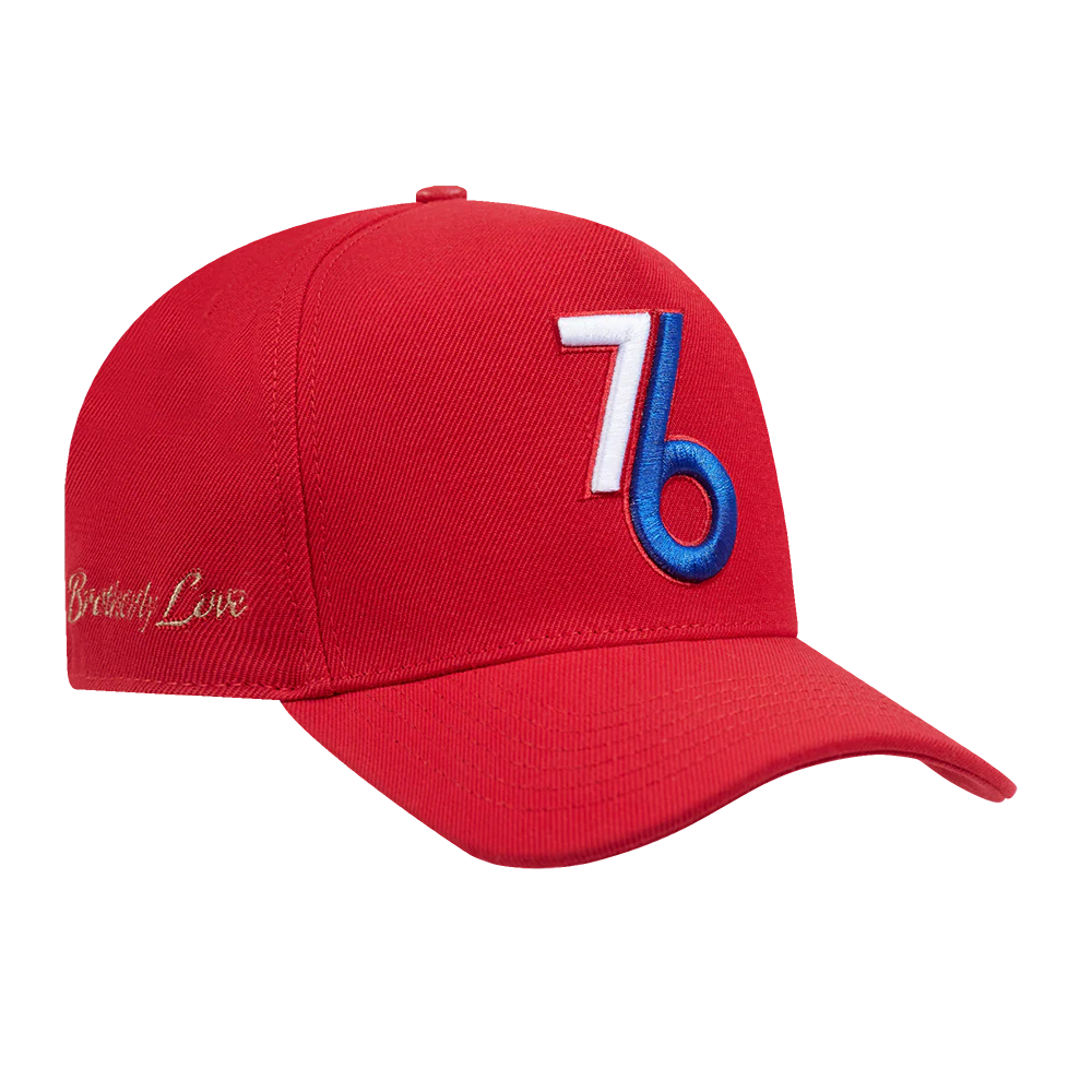 NBA PHILADELPHIA 76ERS CITY EDITION 24-25 PINCH FRONT SNAPBACK HAT (RED) - Image 5