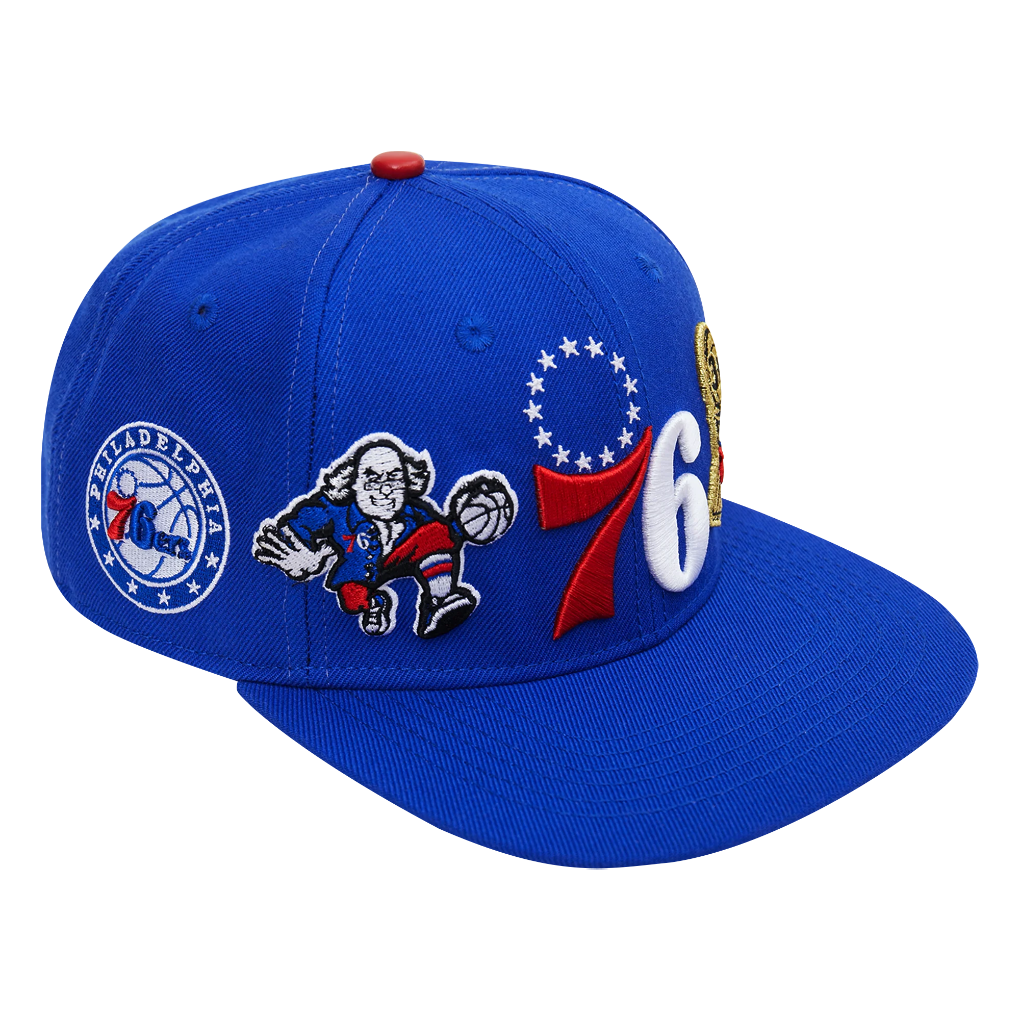 NBA PHILADELPHIA 76ERS CITY DOUBLE FRONT LOGO SNAPBACK HAT (ROYAL BLUE) - Image 5
