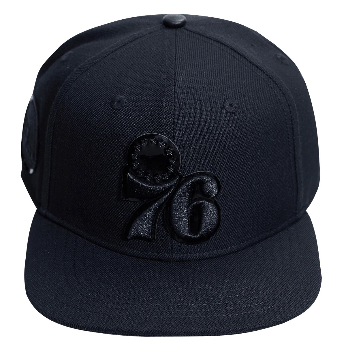 NBA PHILADELPHIA 76ERS TRIPLE BLACK LOGO UNISEX SNAPBACK HAT (TRIPLE BLACK)