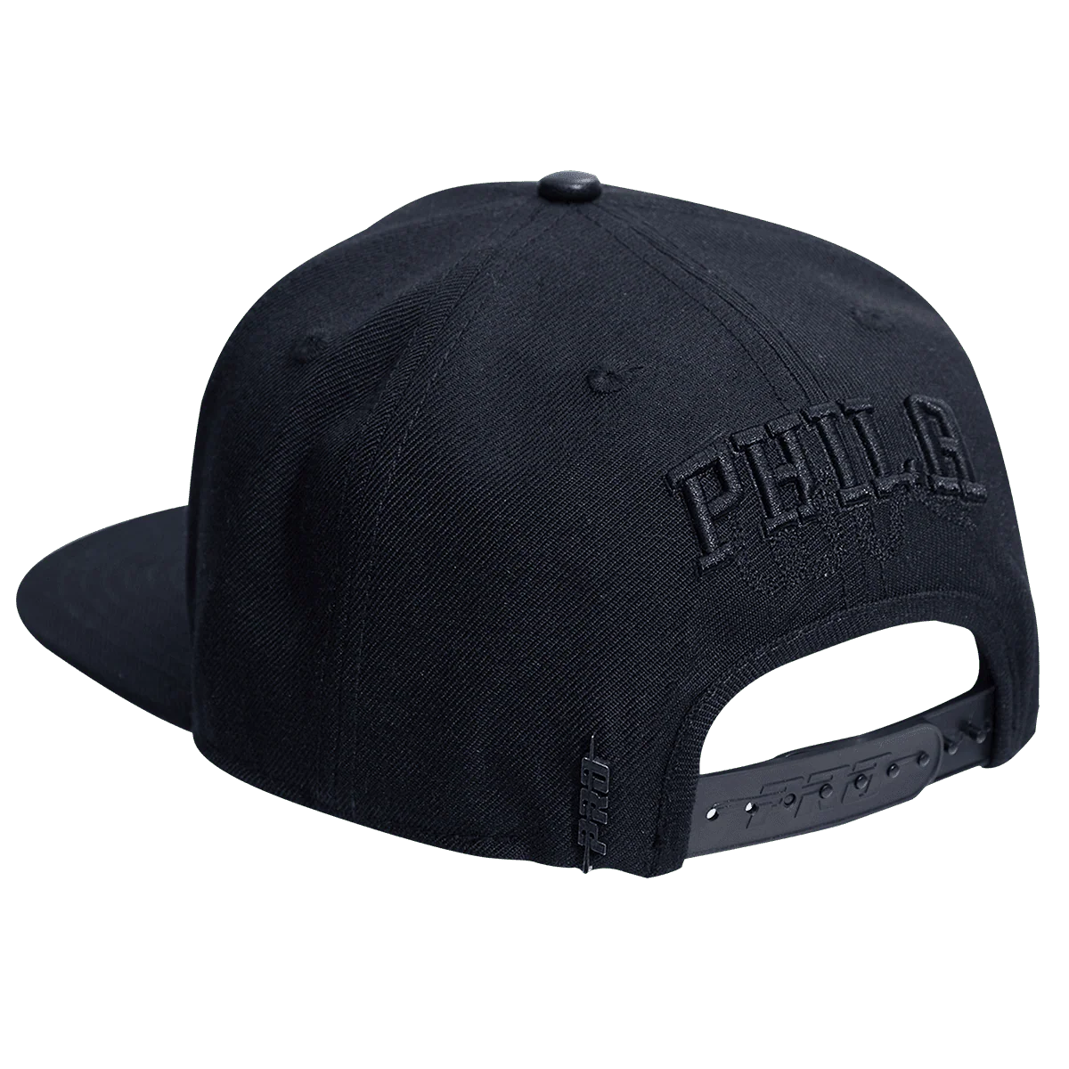 NBA PHILADELPHIA 76ERS TRIPLE BLACK LOGO UNISEX SNAPBACK HAT (TRIPLE BLACK) - Image 3