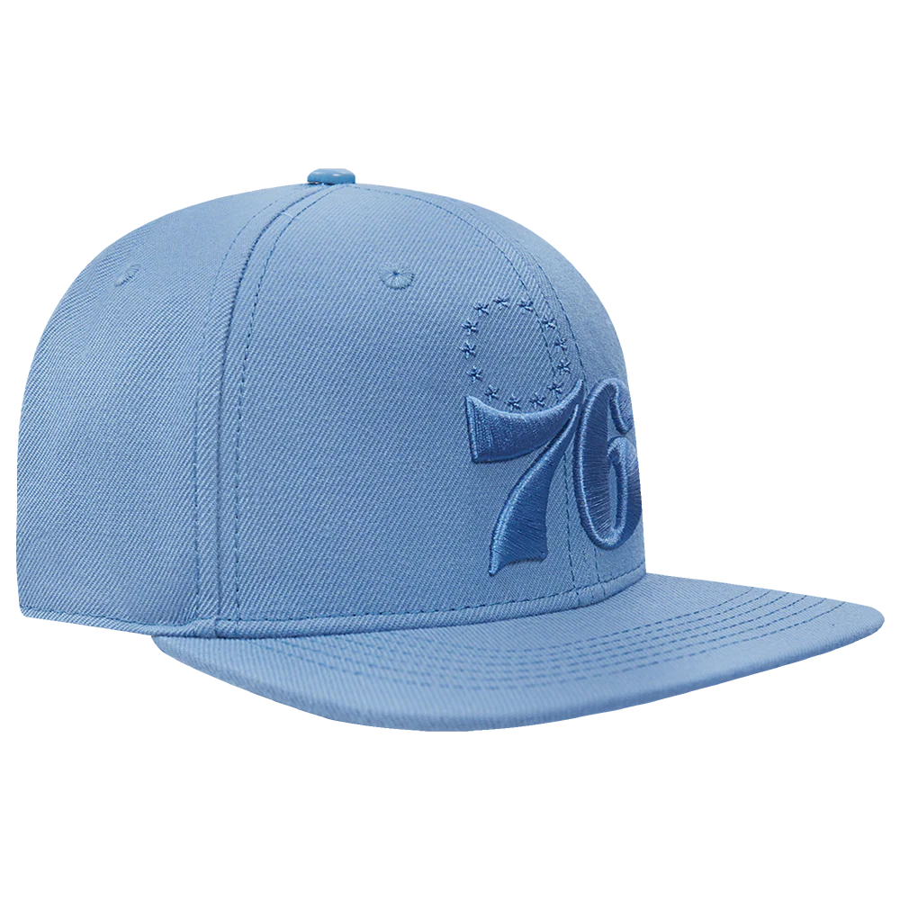 NBA PHILADELPHIA 76ERS NEUTRAL WOOL SNAPBACK HAT (STEEL BLUE) - Image 2