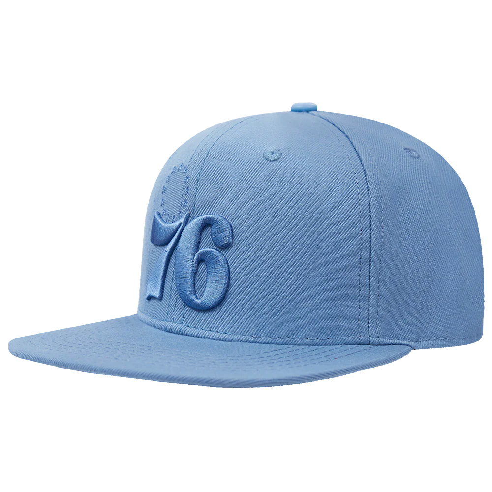 NBA PHILADELPHIA 76ERS NEUTRAL WOOL SNAPBACK HAT (STEEL BLUE) - Image 3