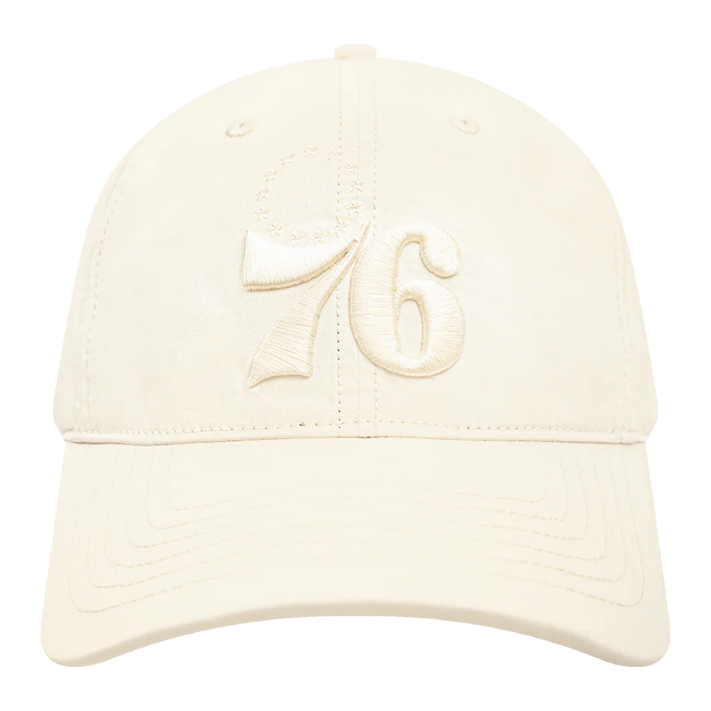 NBA PHILADELPHIA 76ERS NEUTRAL MEN'S DAD HAT (EGGSHELL)