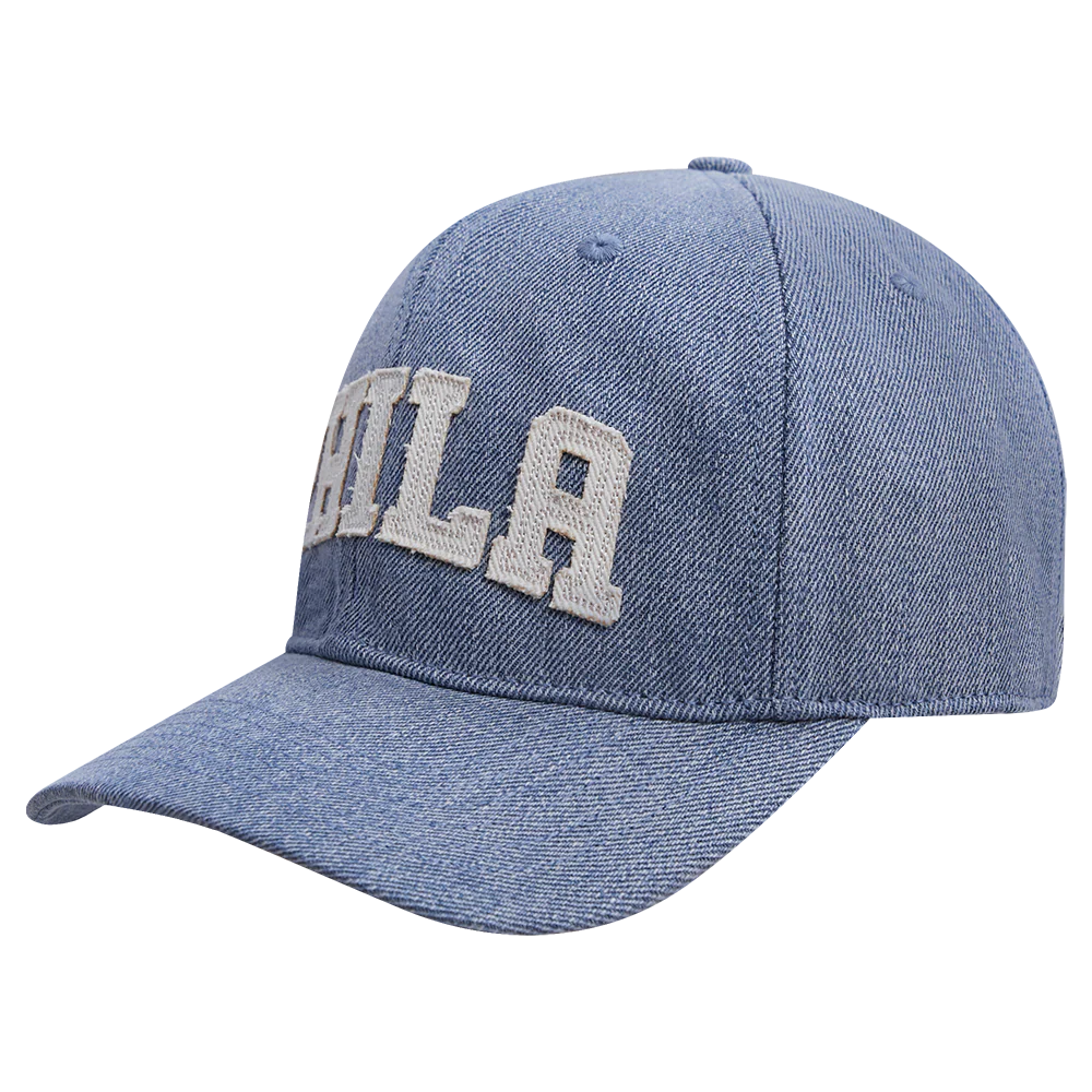 NBA PHILADELPHIA 76ERS VARSITY BLUES UNISEX DAD HAT (DENIM/LINEN) - Image 3