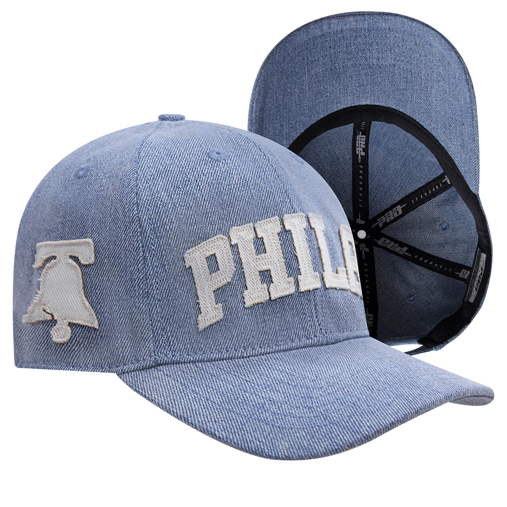 NBA PHILADELPHIA 76ERS VARSITY BLUES UNISEX DAD HAT (DENIM/LINEN) - Image 7