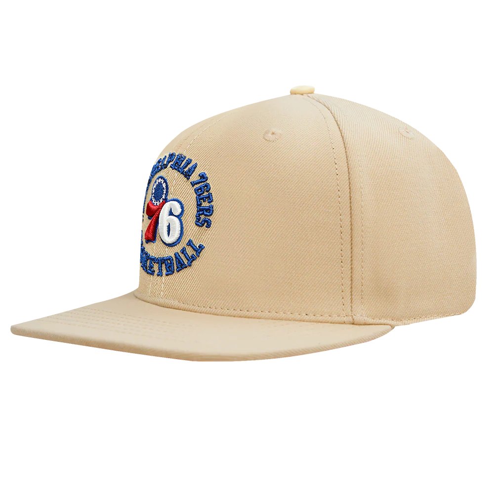 NBA PHILADELPHIA 76ERS HYBRID WOOL SNAPBACK HAT (KHAKI) - Image 3