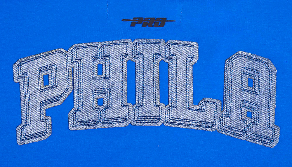 NBA PHILADELPHIA 76ERS VARSITY BLUES WOMEN'S BOXY TEE (ROYAL BLUE) - Image 5