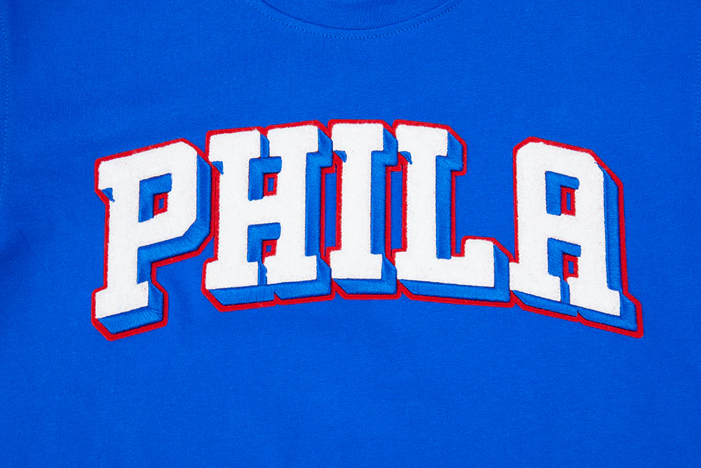 NBA PHILADELPHIA 76ERS CLASSIC SINGLE JERSEY BIG BOYS SINGLE JERSEY TEE (ROYAL BLUE) - Image 3