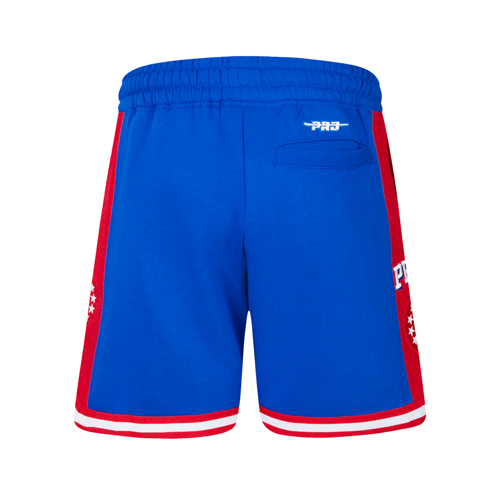 NBA PHILADELPHIA 76ERS CLASSIC BIG BOYS FLEECE 2.0 SHORT (ROYAL BLUE/RED) - Image 4