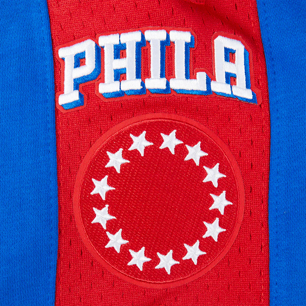 NBA PHILADELPHIA 76ERS CLASSIC BIG BOYS FLEECE 2.0 SHORT (ROYAL BLUE/RED) - Image 6