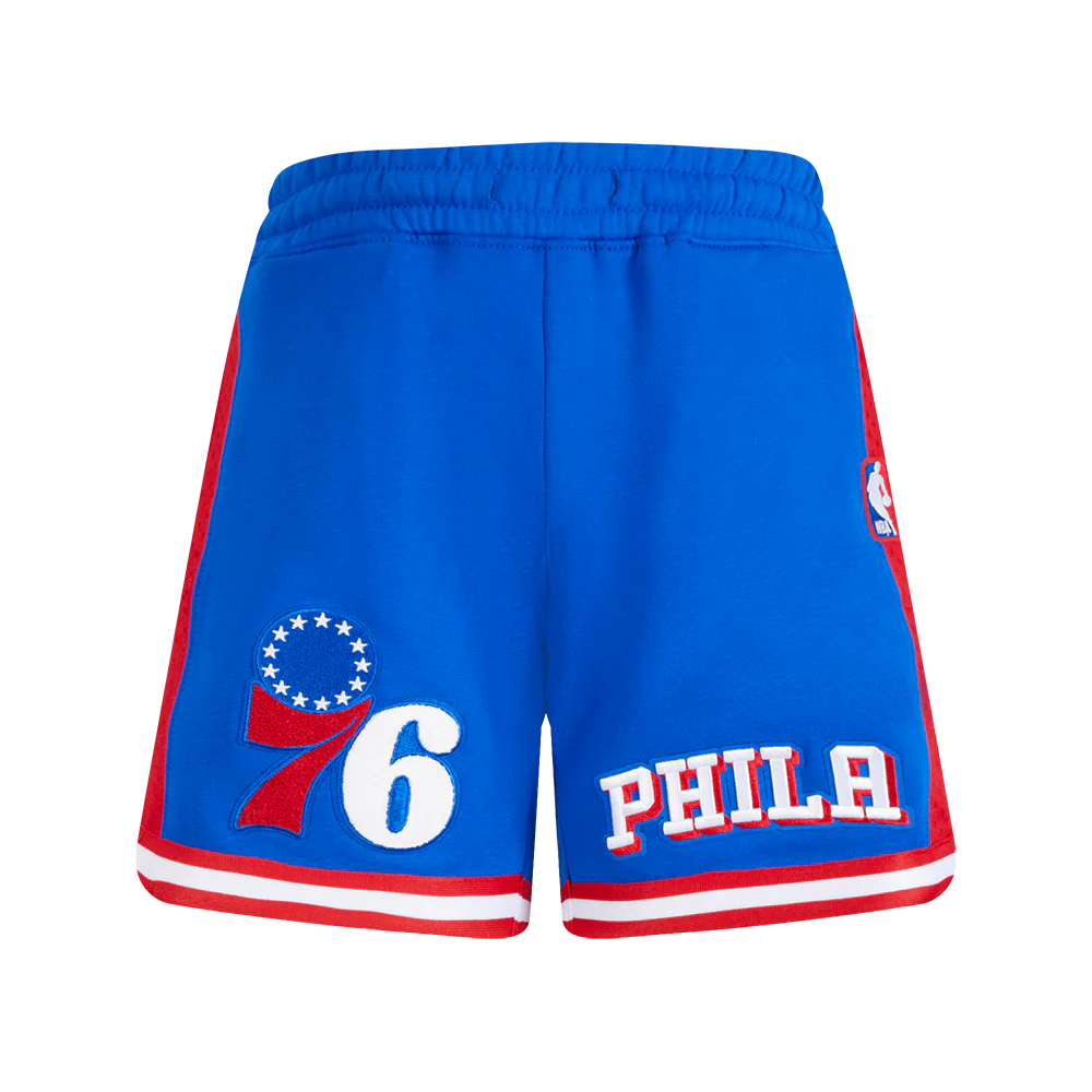 NBA PHILADELPHIA 76ERS RETRO CLASSIC BIG BOY'S FLC 2.0 SHORT (ROYAL BLUE/RED) - Image 2