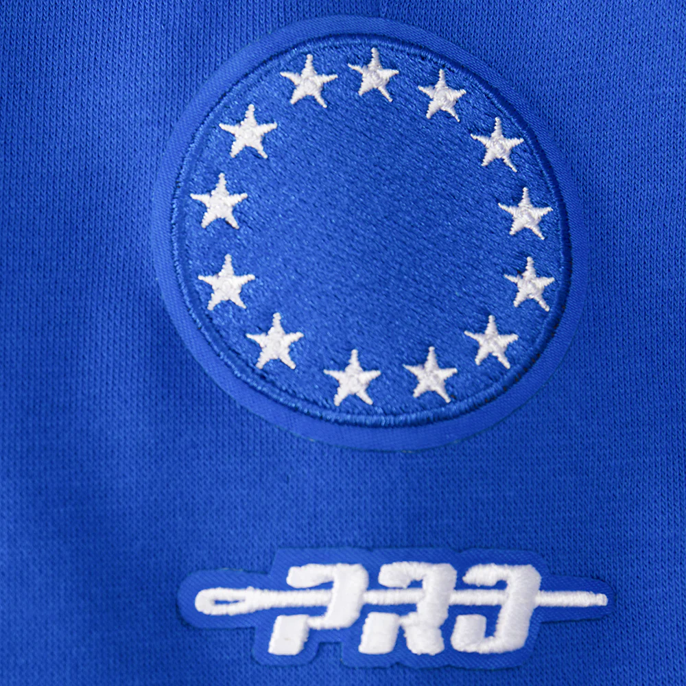NBA PHILADELPHIA 76ERS RETRO CLASSIC BIG GIRLS RIB FLEECE PULLOVER HOODIE (ROYAL BLUE/RED) - Image 6