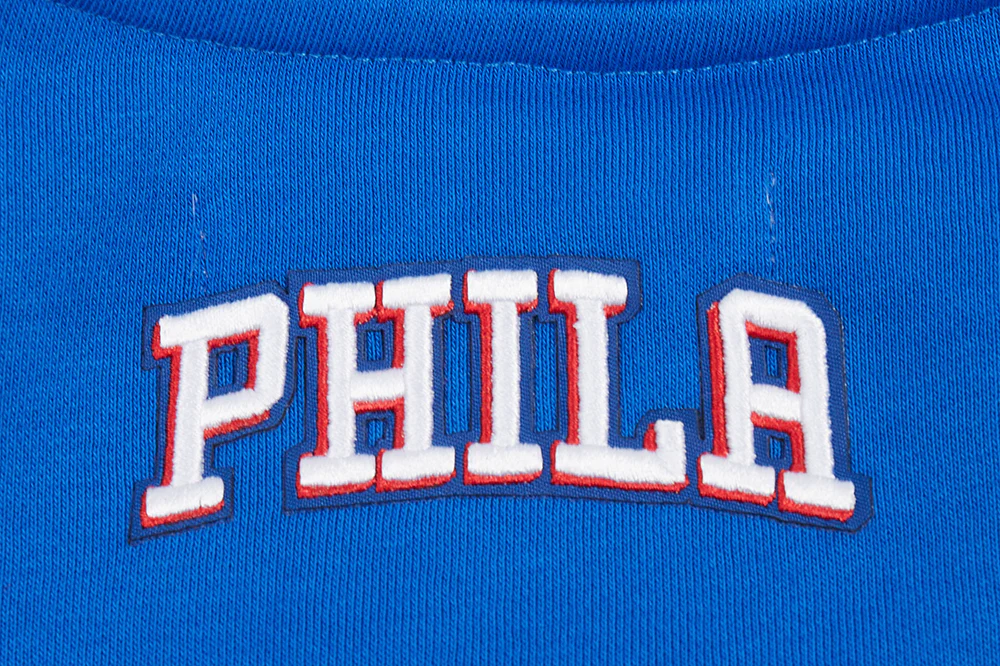 NBA PHILADELPHIA 76ERS CLASSIC WOMEN'S FLEECE CREWNECK (ROYAL BLUE) - Image 7
