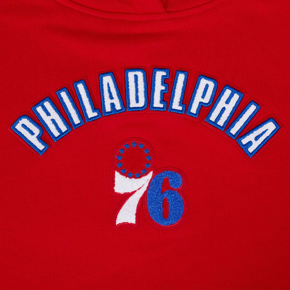 NBA PHILADELPHIA 76ERS CLASSIC WOMEN'S FLC PO HOODIE (RED) - Image 6