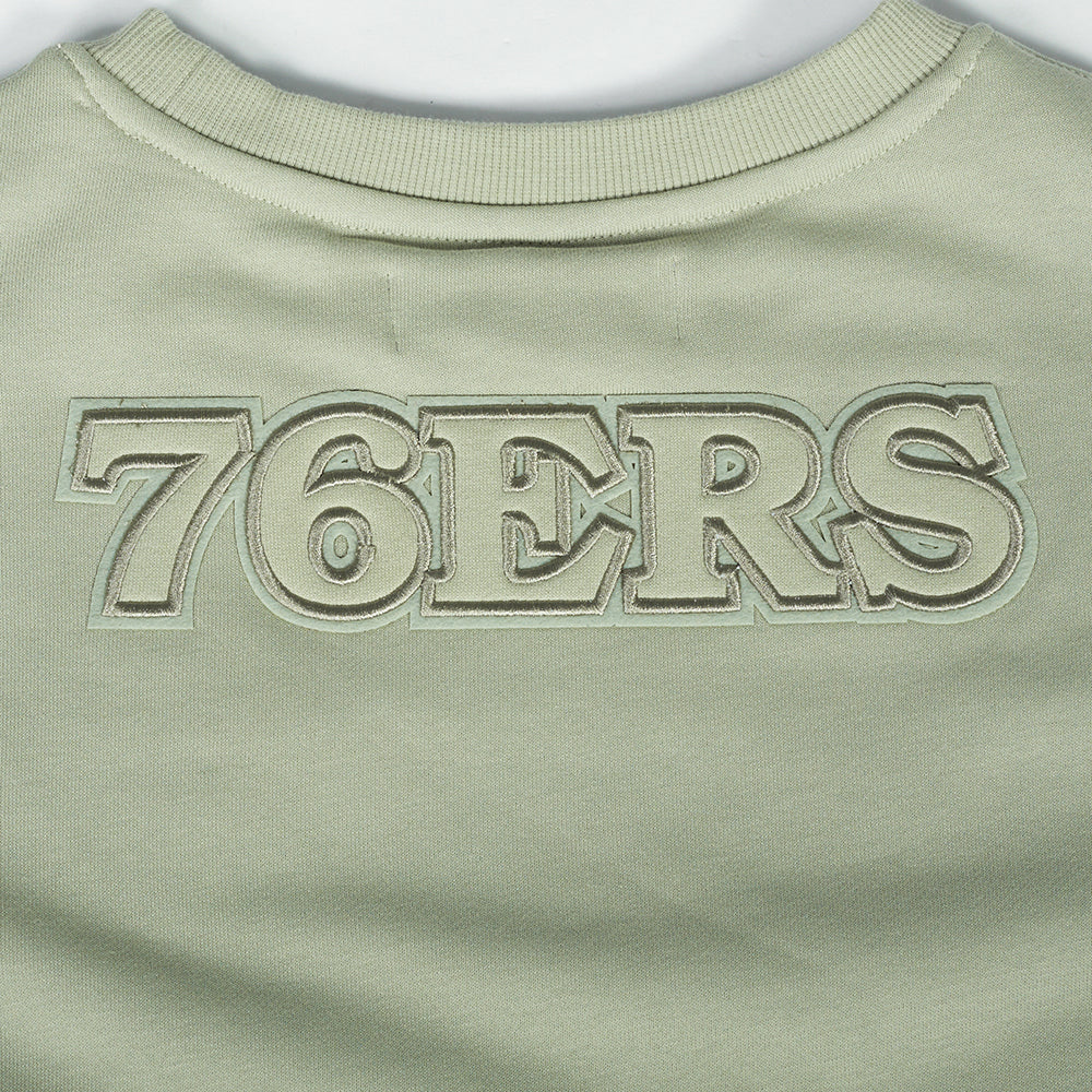 NBA PHILADELPHIA 76ERS NEUTRAL FLEECE CREWNECK (MOSS) - Image 6