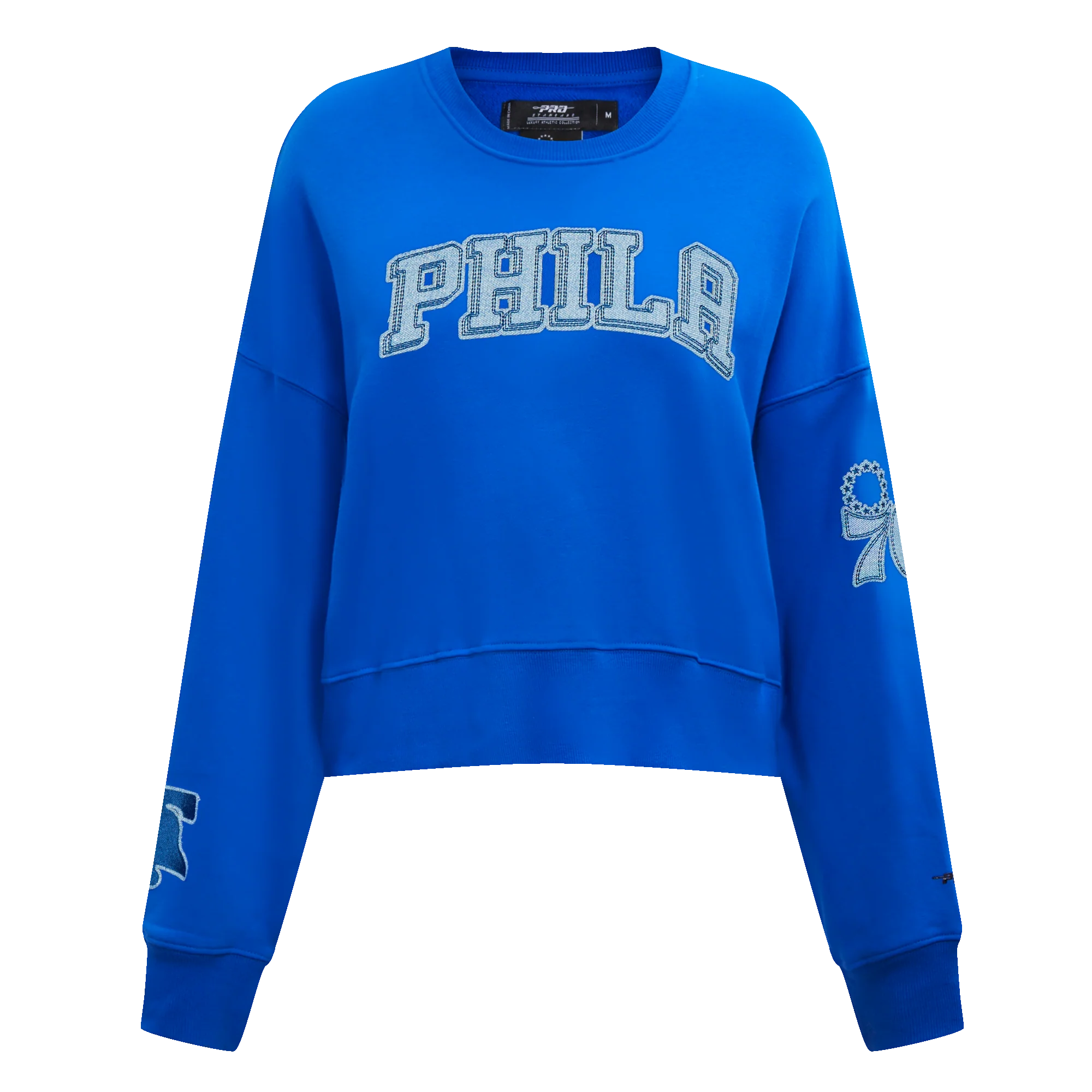 NBA PHILADELPHIA 76ERS VARSITY BLUES WOMEN'S CREWNECK (ROYAL BLUE)