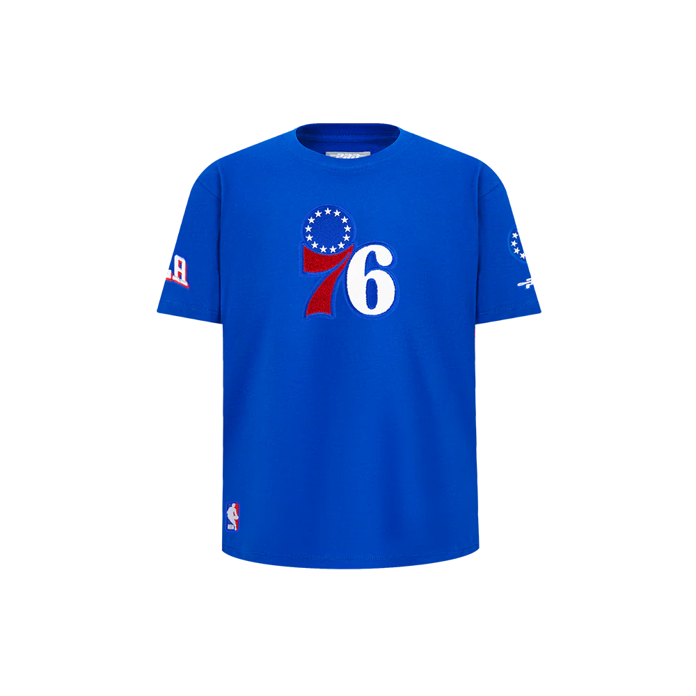 NBA PHILADELPHIA 76ERS RETRO CLASSIC LITTLE BOYS SHORT SLEEVE TEE (ROYAL BLUE)