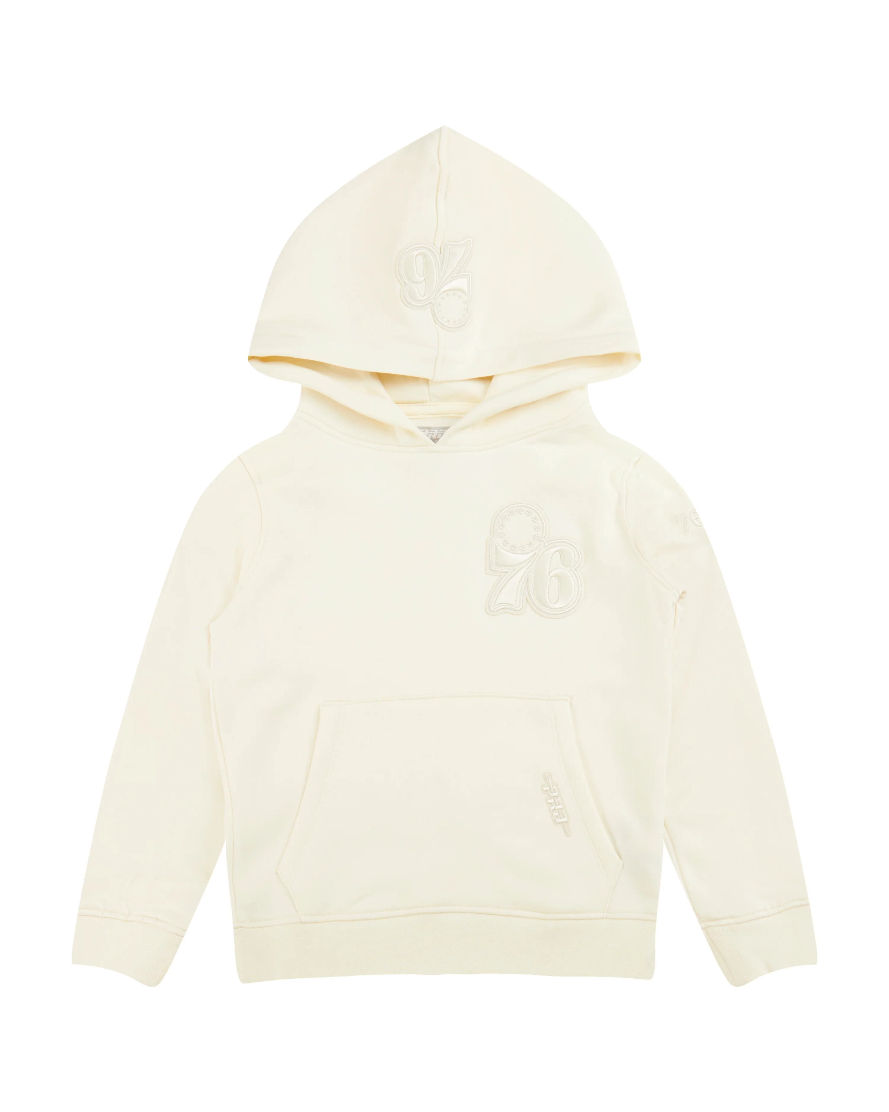 NBA PHILADELPHIA 76ERS NEUTRAL LITTLE BOYS FLEECE PULLOVER HOODIE (EGGSHELL) - Image 3