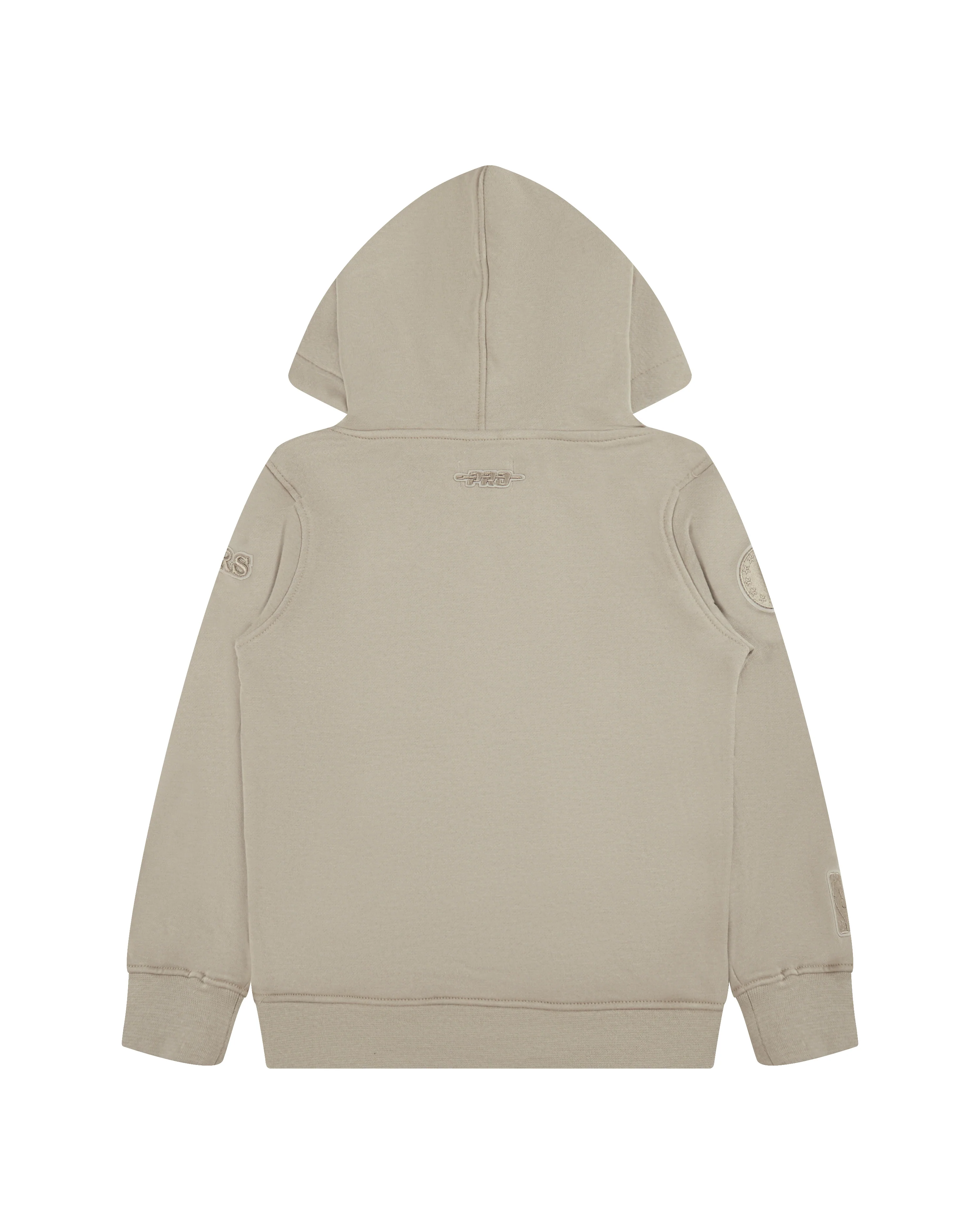 NBA PHILADELPHIA 76ERS NEUTRAL LITTLE BOYS FLEECE PULLOVER HOODIE (TAUPE) - Image 4