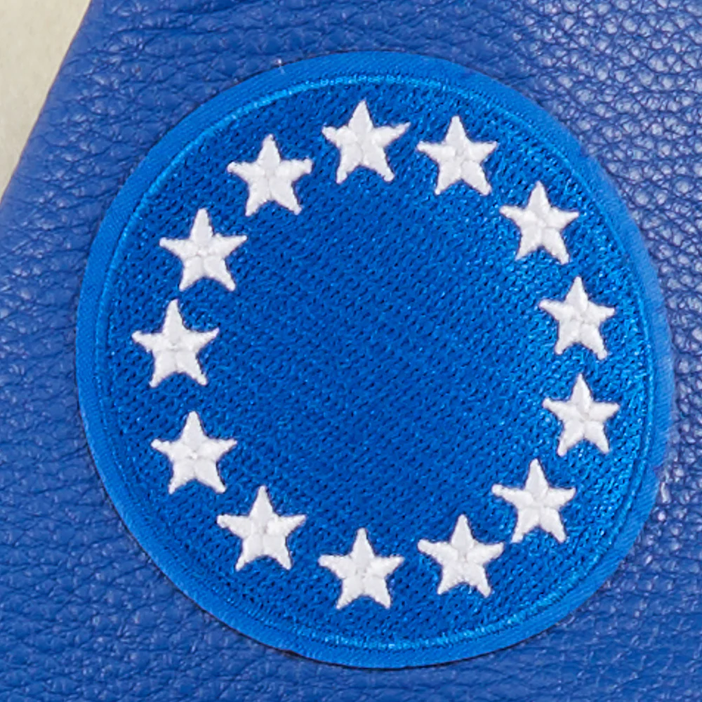 NBA PHILADELPHIA 76ERS RETRO CLASSIC LITTLE BOYS RIB WOOL VARSITY JACKET (EGGSHELL/ROYAL BLUE) - Image 5