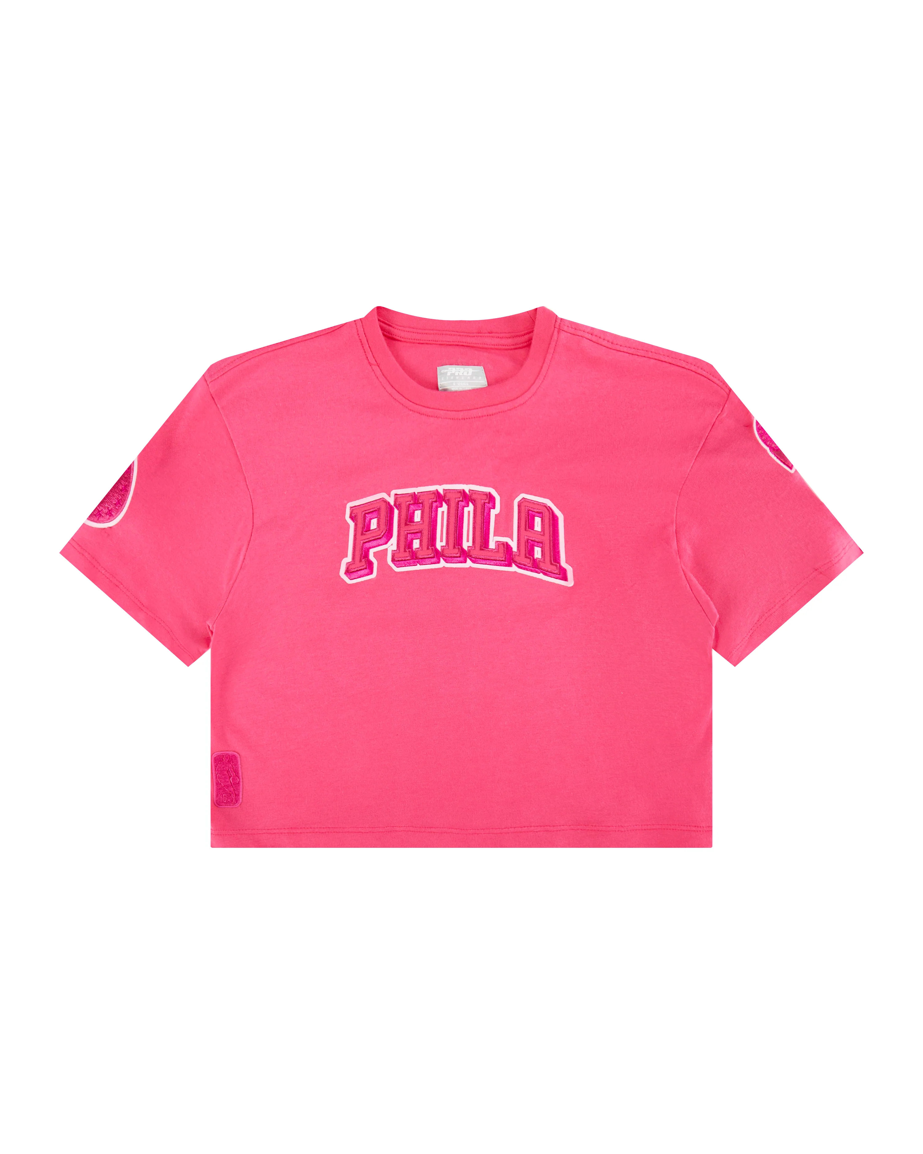 NBA PHILADELPHIA 76ERS TRIPLE PINK LITTLE GIRLS SHORT SLEEVE BOXY TEE (BEETROOT PURPLE) - Image 3