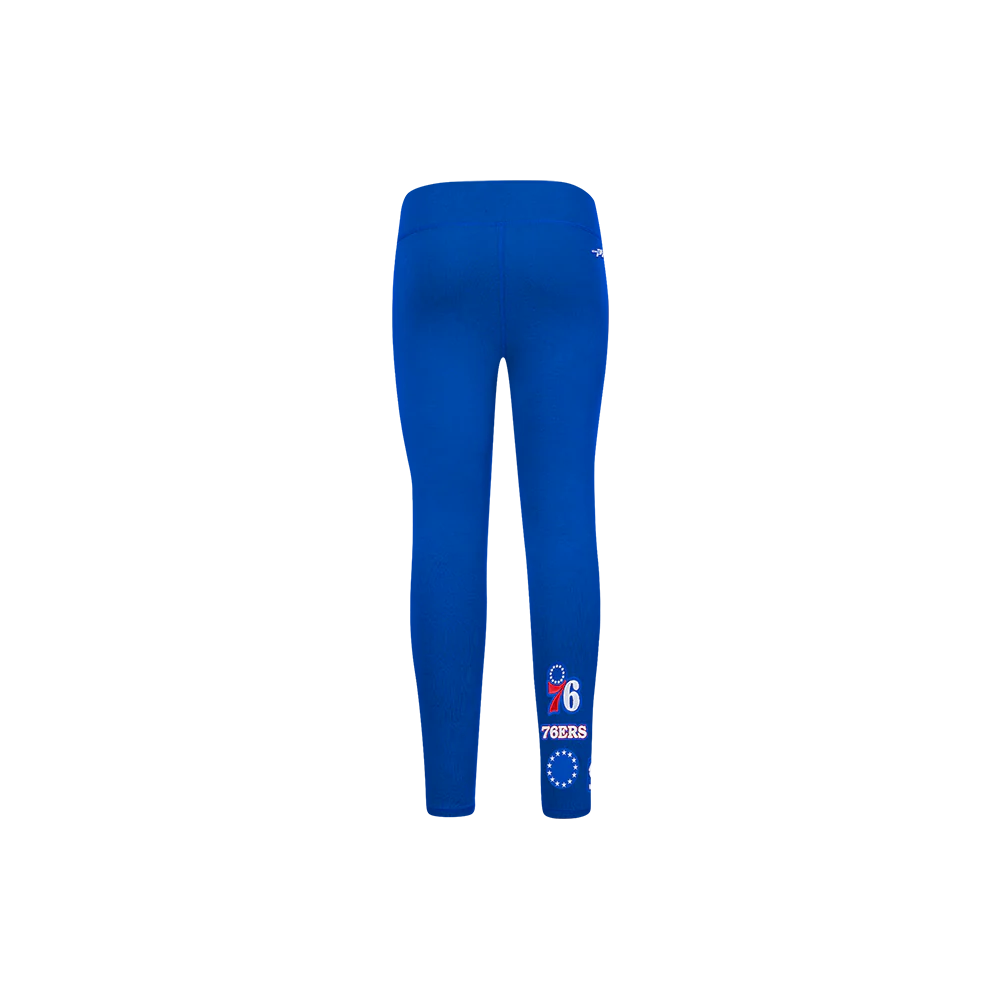 NBA PHILADELPHIA 76ERS RETRO CLASSIC LITTLE GIRLS LEGGING (ROYAL BLUE) - Image 4
