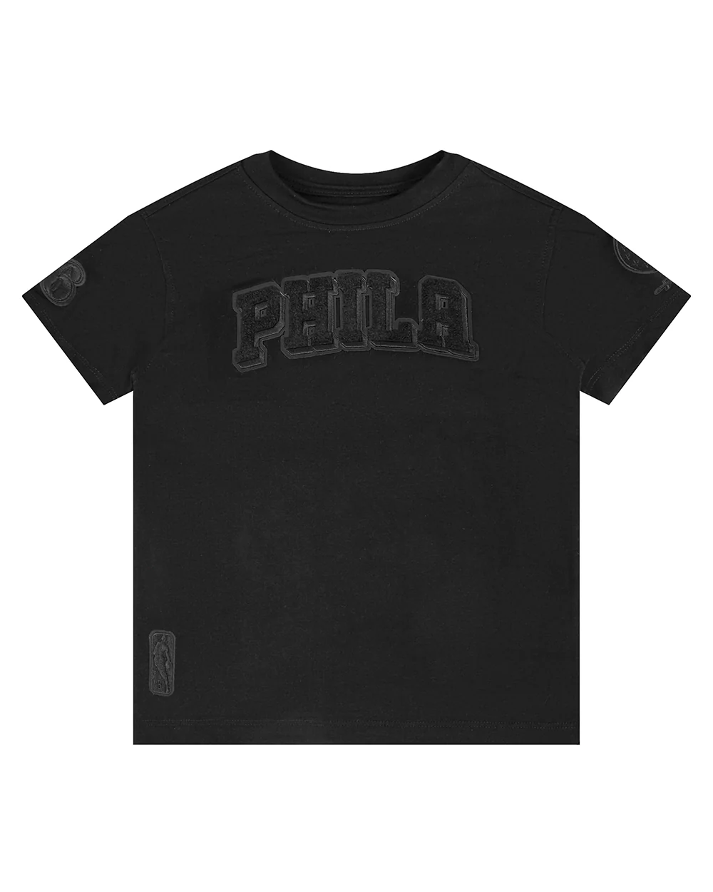 NBA PHILADELPHIA 76ERS TRIPLE BLACK TODDLER BOYS SHORT SLEEVE TEE (BLACK) - Image 3