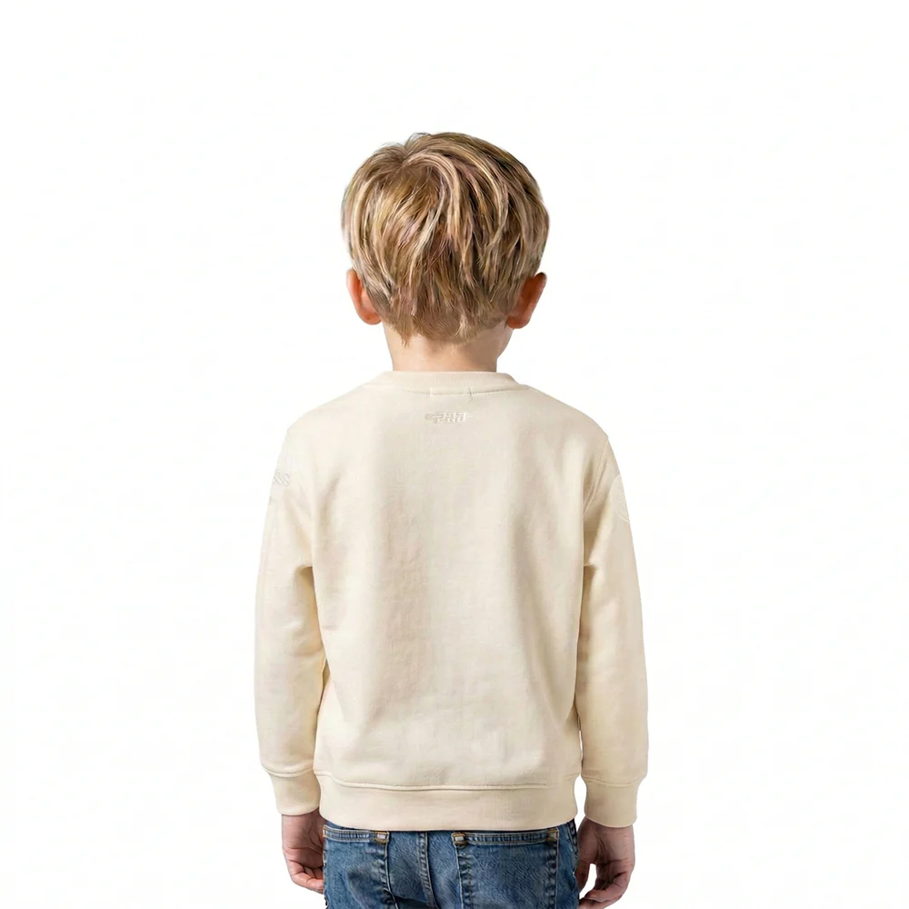 NBA PHILADELPHIA 76ERS NEUTRAL TODDLER BOYS FLEECE CREWNECK (EGGSHELL) - Image 2