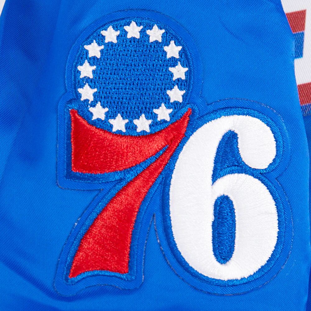 NBA PHILADELPHIA 76ERS CLASSIC TODDLER BOYS SATIN JACKET (ROYAL BLUE) - Image 6