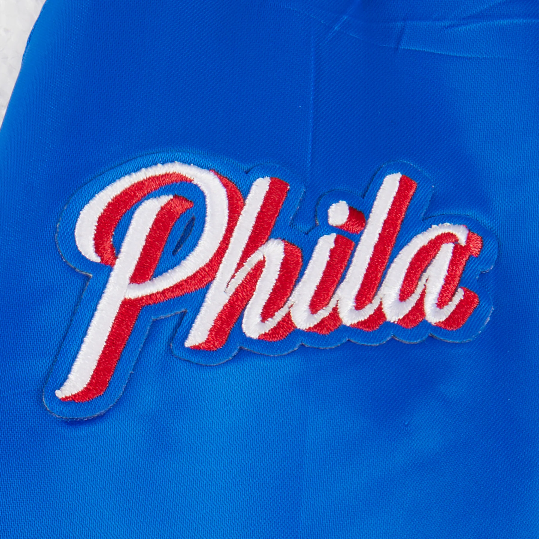 NBA PHILADELPHIA 76ERS RETRO CLASSIC TODDLER BOYS RIB SATIN JACKET (ROYAL BLUE/RED) - Image 6