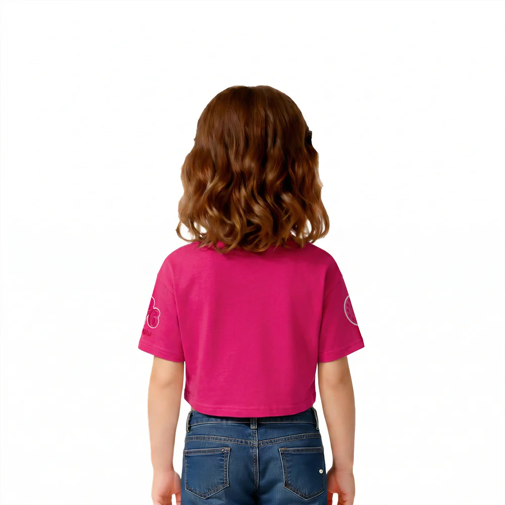NBA PHILADELPHIA 76ERS TRIPLE PINK TODDLER GIRLS SHORT SLEEVE BOXY TEE (BEETROOT PURPLE) - Image 2