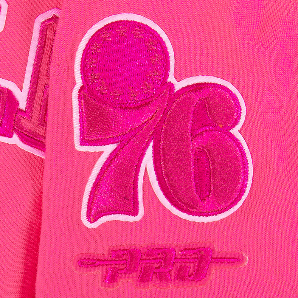 NBA PHILADELPHIA 76ERS TRIPLE PINK TODDLER GIRLS SHORT SLEEVE BOXY TEE (BEETROOT PURPLE) - Image 7