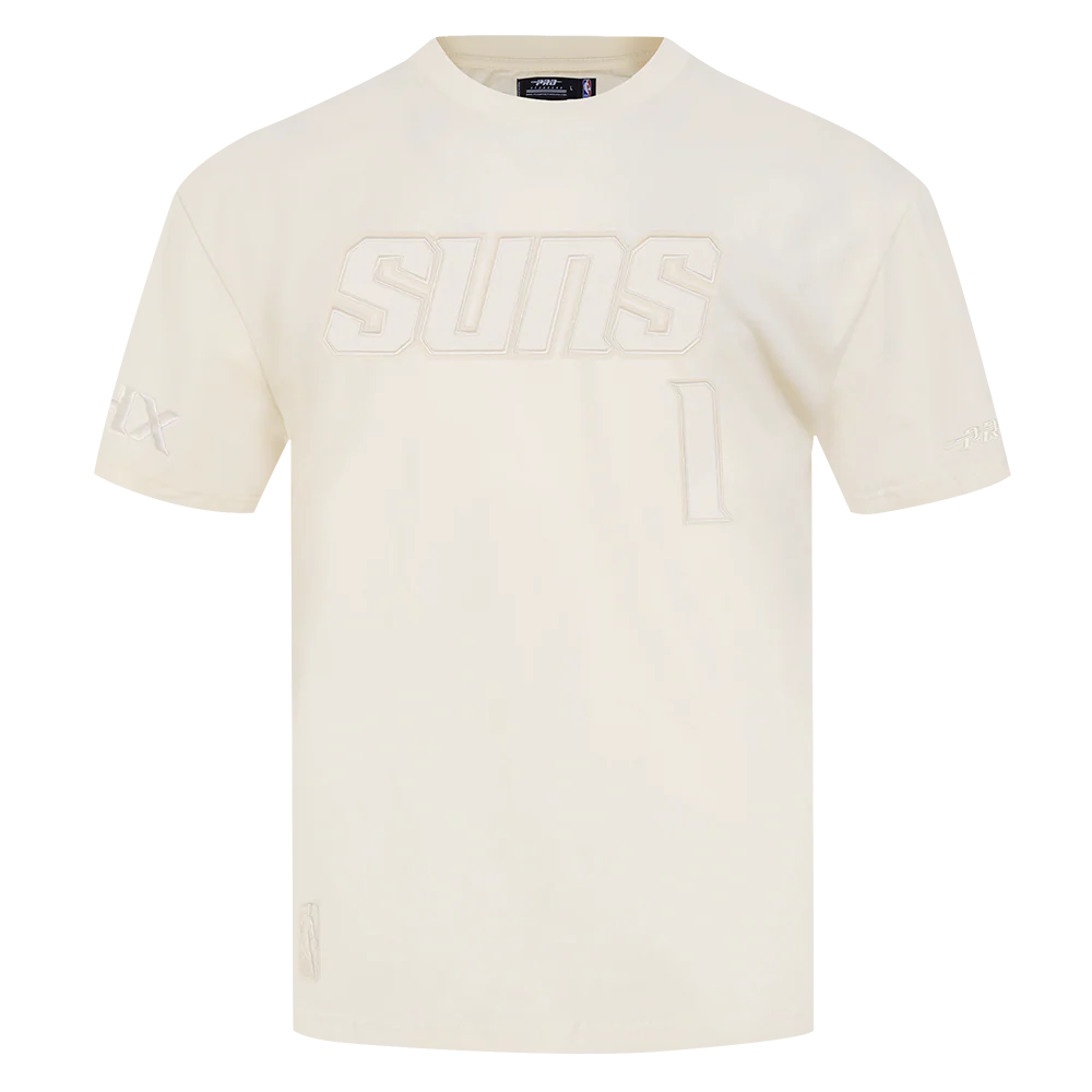 NBA PHOENIX SUNS DEVIN BOOKER #1 NEUTRAL PNN MEN'S CJ DROP SHOULDER TEE (EGGSHELL)