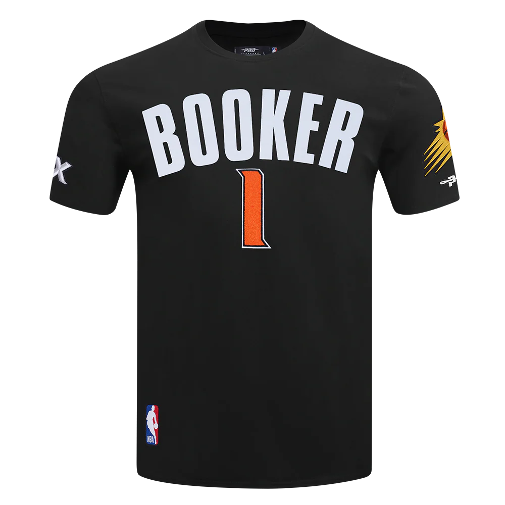 NBA PHOENIX SUNS DEVIN BOOKER #1 CLASSIC PNN MEN'S SJ TEE (BLACK)