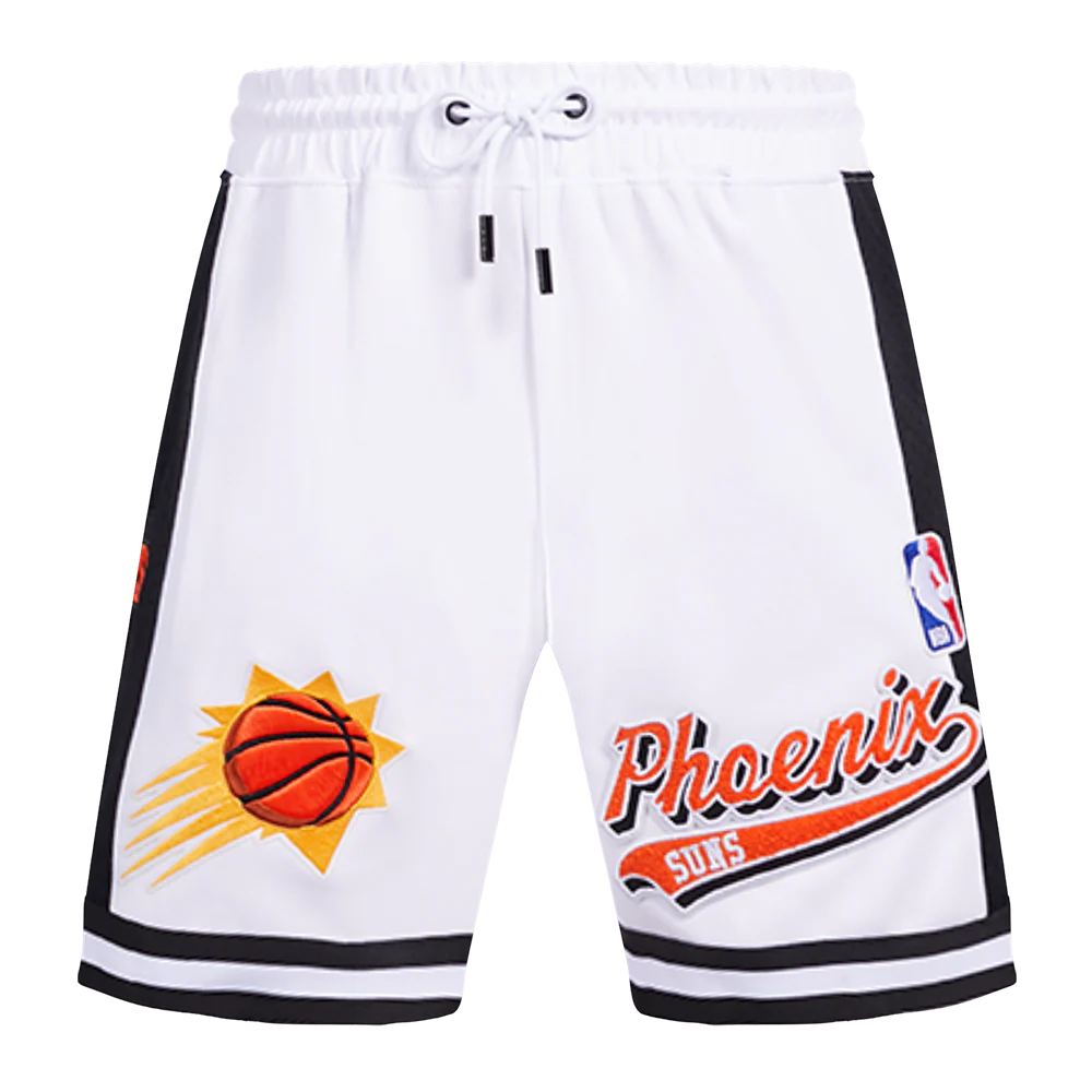 NBA PHOENIX SUNS SCRIPT TAIL MEN'S DOUBLE KNIT 2.0 SHORT (WHITE/BLACK) - Image 2