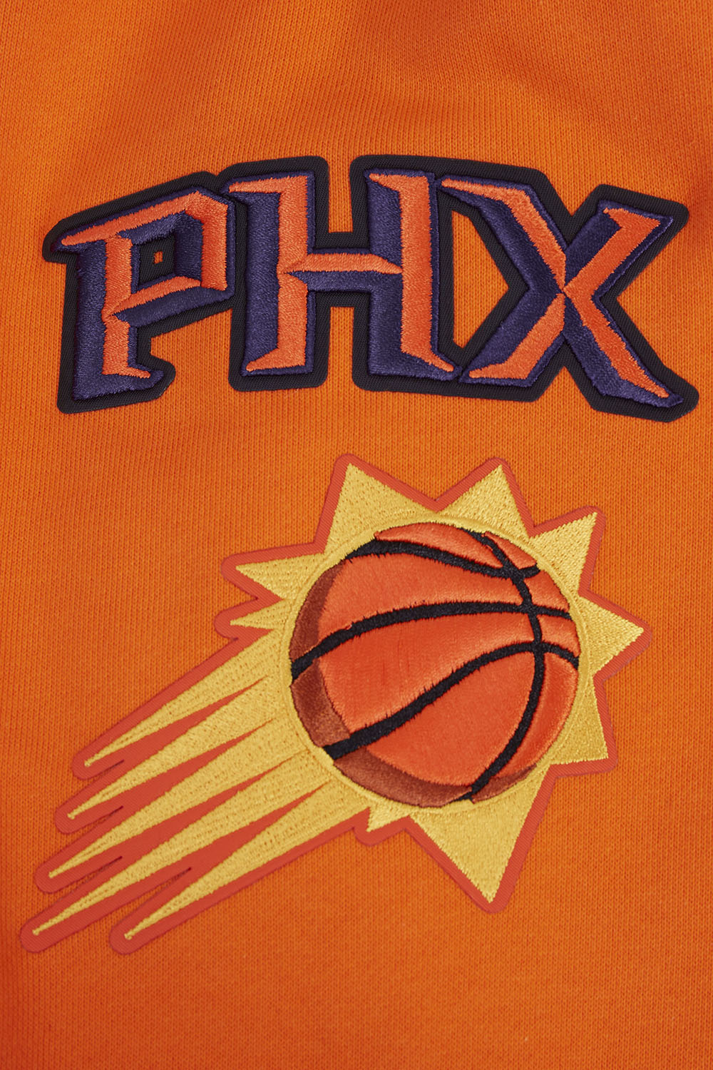 NBA PHOENIX SUNS OLD ENGLISH MEN'S PULLOVER HOODIE (ORANGE) - Image 6