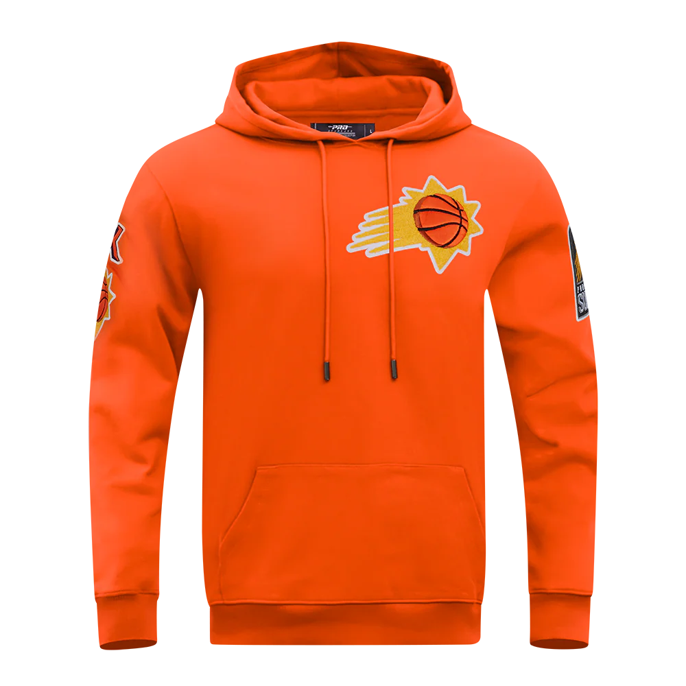 NBA PHOENIX SUNS CLASSIC CHENILLE MEN'S PULLOVER HOODIE (ORANGE)