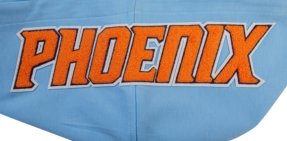 NBA PHOENIX SUNS CLASSIC CHENILLE MEN'S PULLOVER HOODIE (UNIVERSITY BLUE) - Image 6