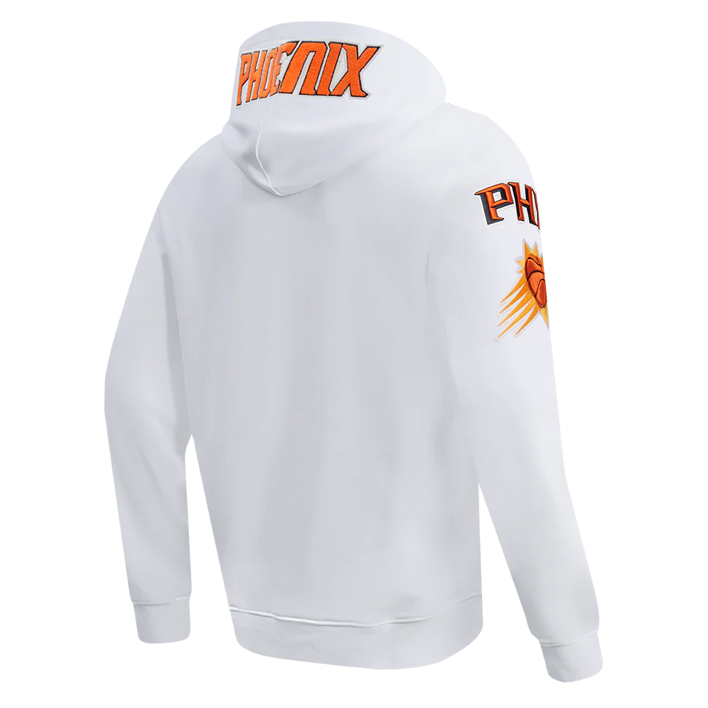 NBA PHOENIX SUNS CLASSIC CHENILLE MEN'S PULLOVER HOODIE (WHITE) - Image 3