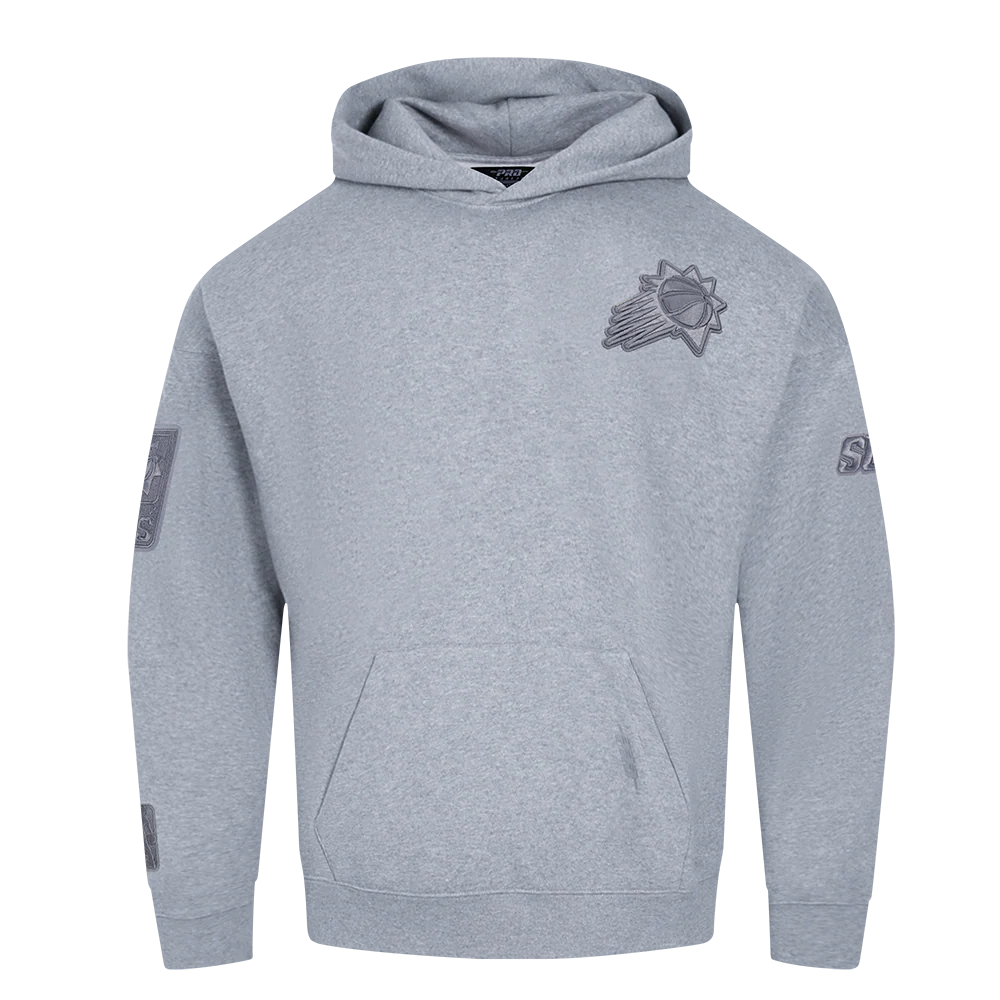 NBA PHOENIX SUNS NEUTRAL MEN'S DROP SHOULDER PULLOVER HOODIE (DARK HEATHER GRAY)