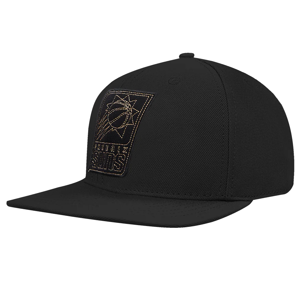 NBA PHOENIX SUNS BLACK & GOLD WOOL SNAPBACK HAT (BLACK) - Image 3