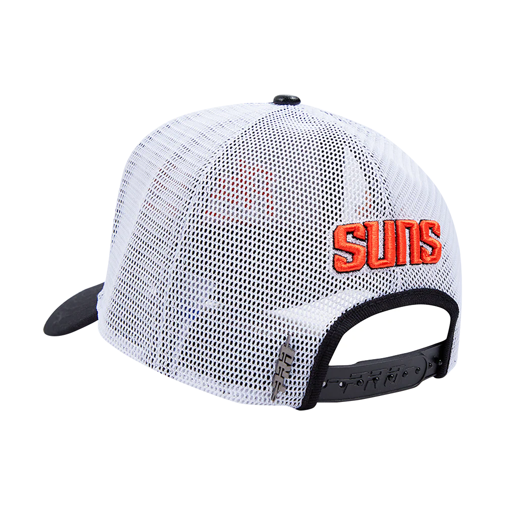 NBA PHOENIX SUNS SCRIPT TAIL TRUCKER HAT (BLACK) - Image 11