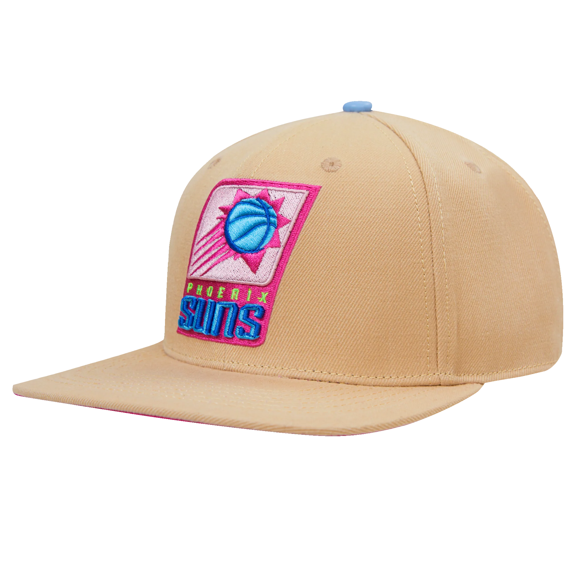 NBA PHOENIX SUNS NEON WOOL SNAPBACK HAT (KHAKI) - Image 3
