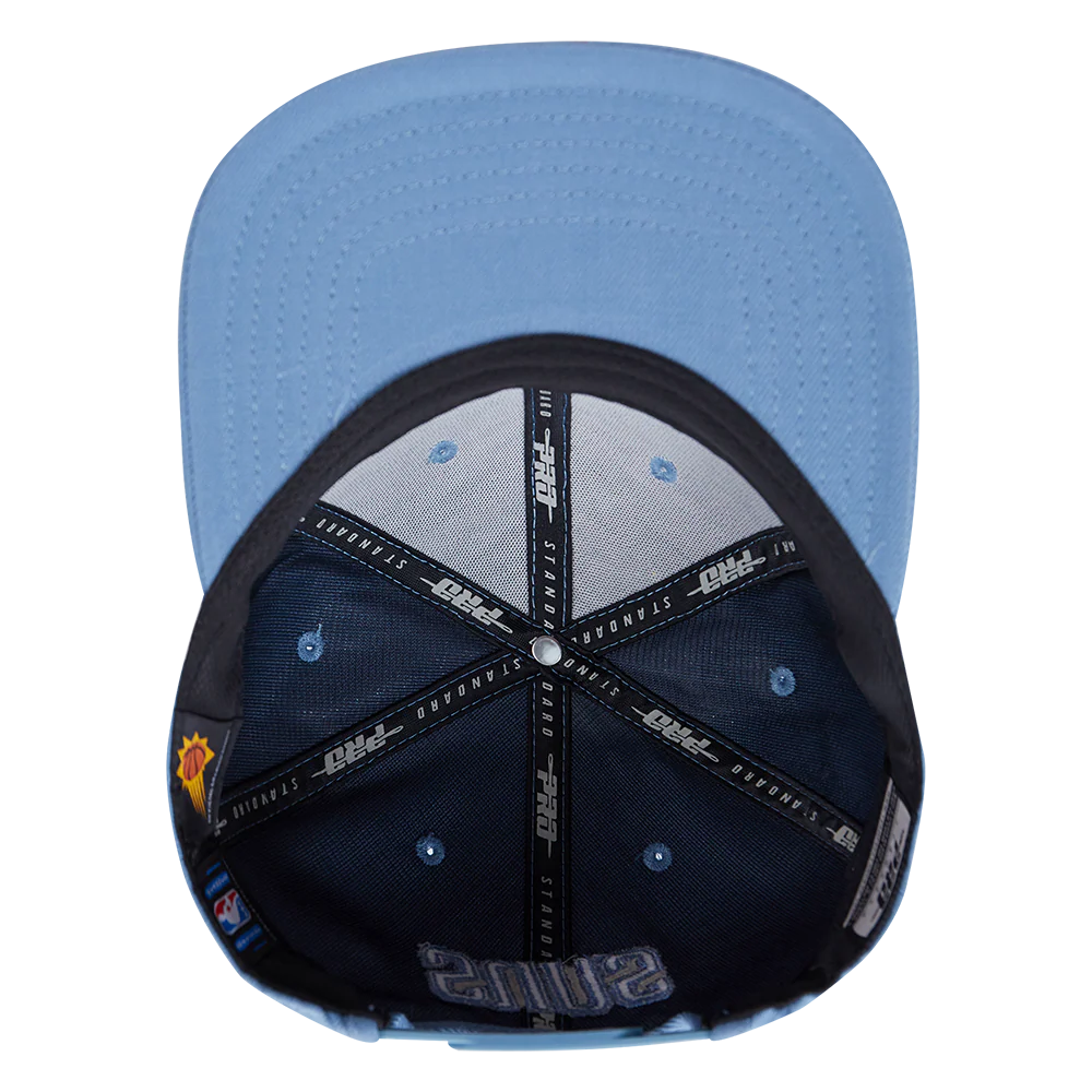 NBA PHOENIX SUNS NEUTRAL WOOL SNAPBACK HAT (STEEL BLUE) - Image 6
