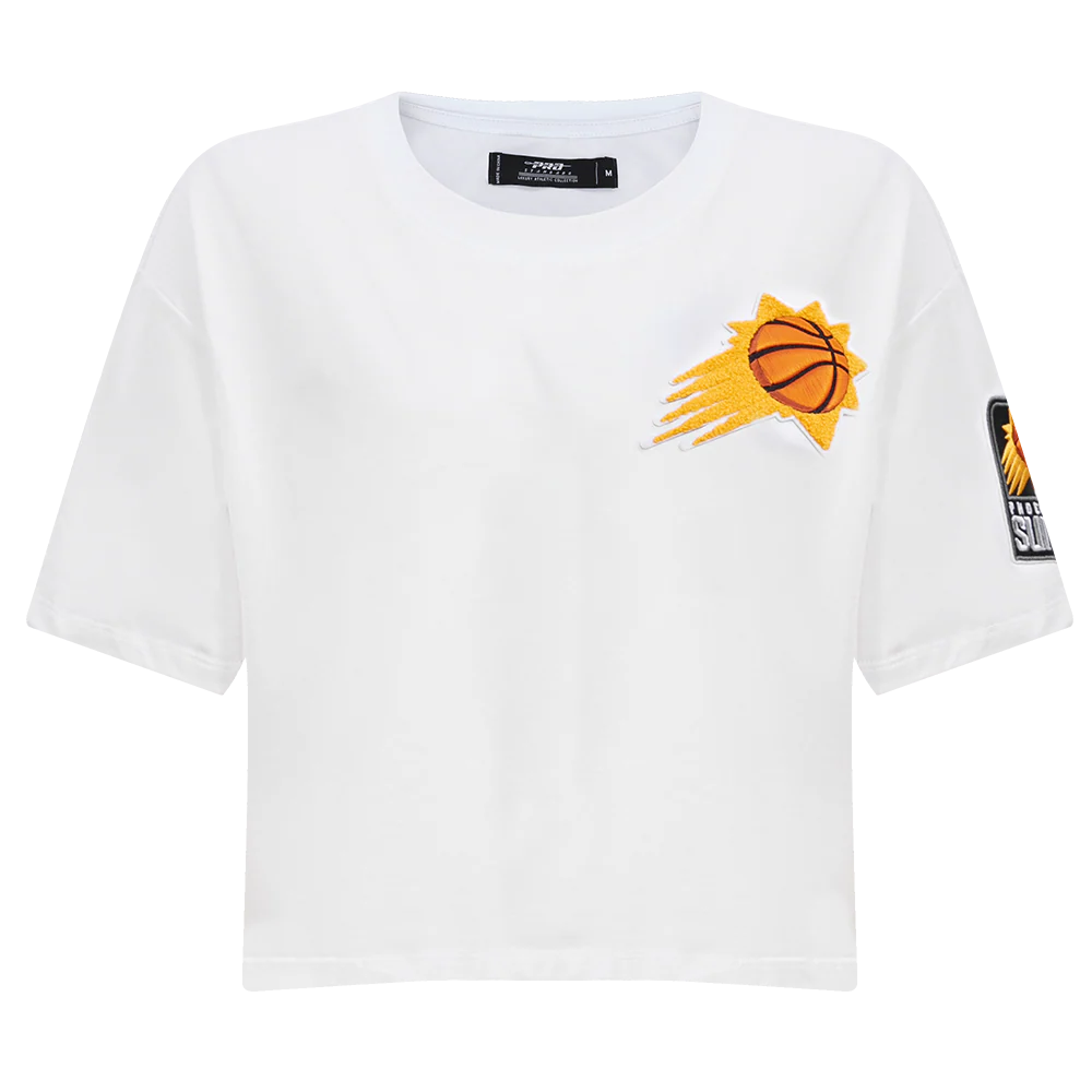 NBA PHOENIX SUNS CLASSIC WOMEN'S BOXY TEE (WHITE)