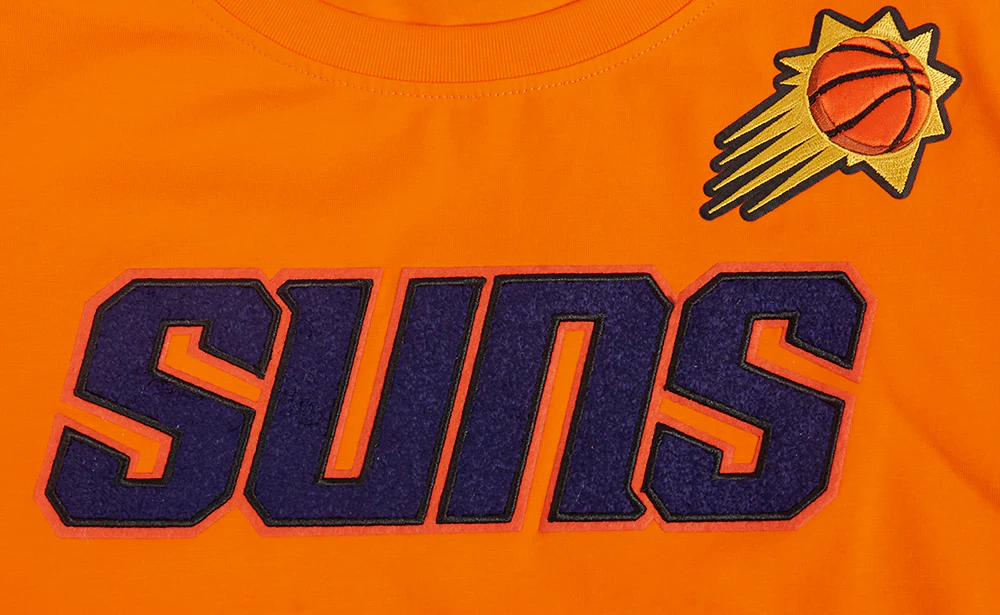 NBA PHOENIX SUNS CLASSIC SHORT SLEEVE WOMEN'S SINGLE JERSEY SLIM FIT TEE (ORANGE) - Image 5