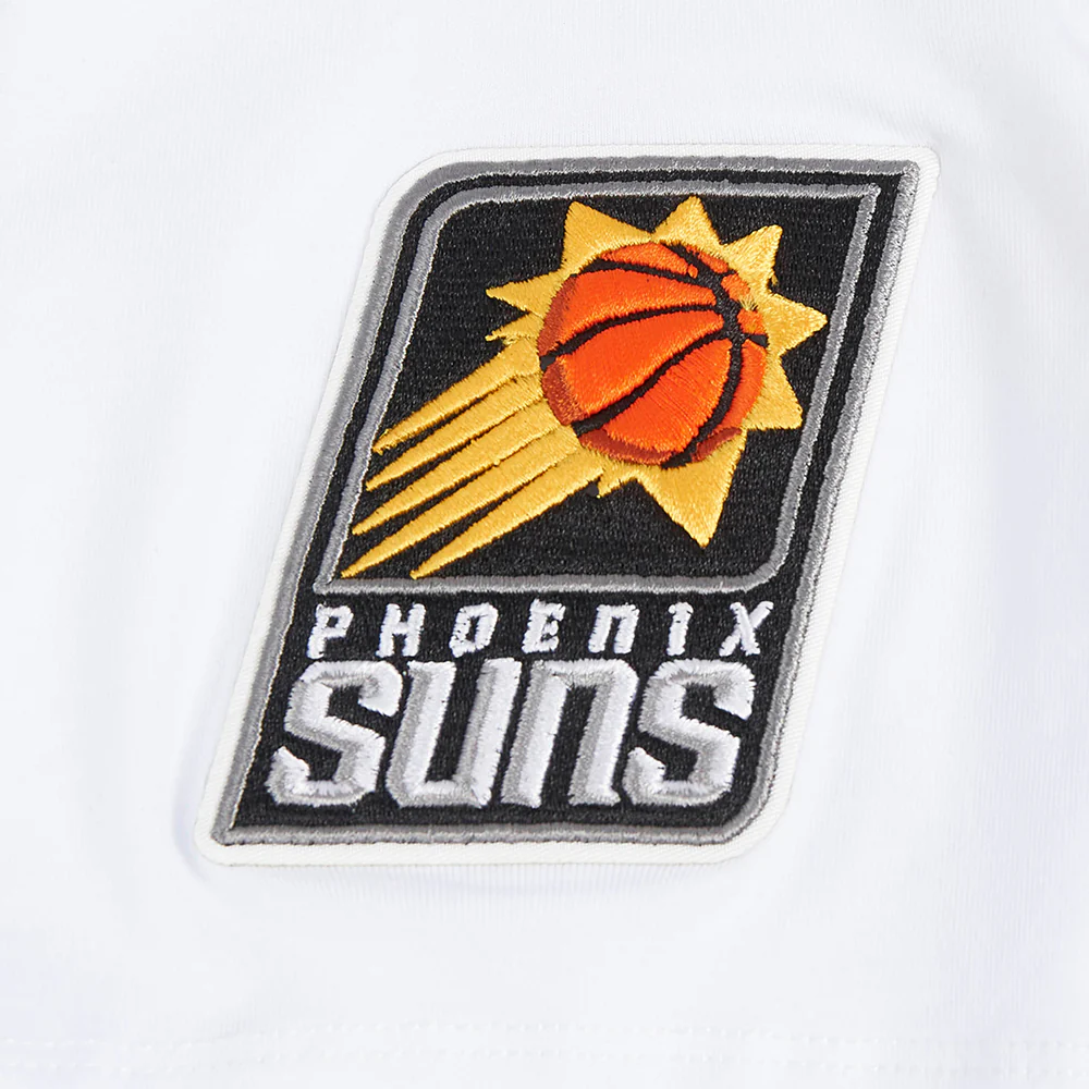 NBA PHOENIX SUNS CLASSIC SINGLE JERSEY SLIM FIT TEE (WHITE) - Image 6