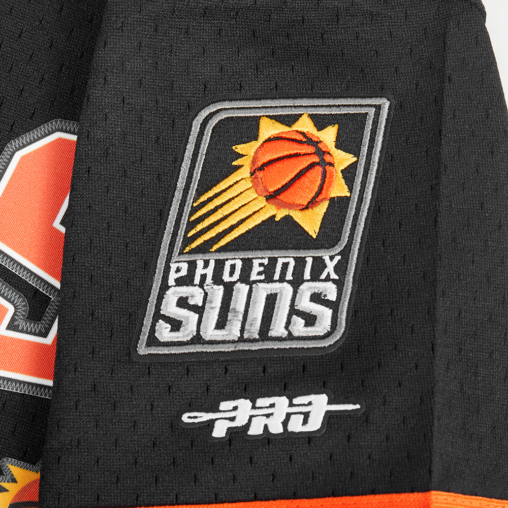 PHOENIX SUNS CLASSIC BIG BOY'S MESH BUTTON DOWN SHIRT (BLACK/ORANGE) - Image 6
